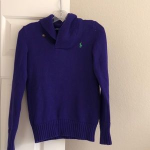 Ralph Lauren purple cowl neck sweater